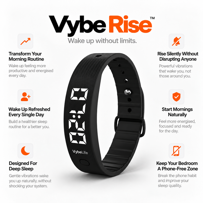 Vybe Rise™ Vibrating Wrist Alarm